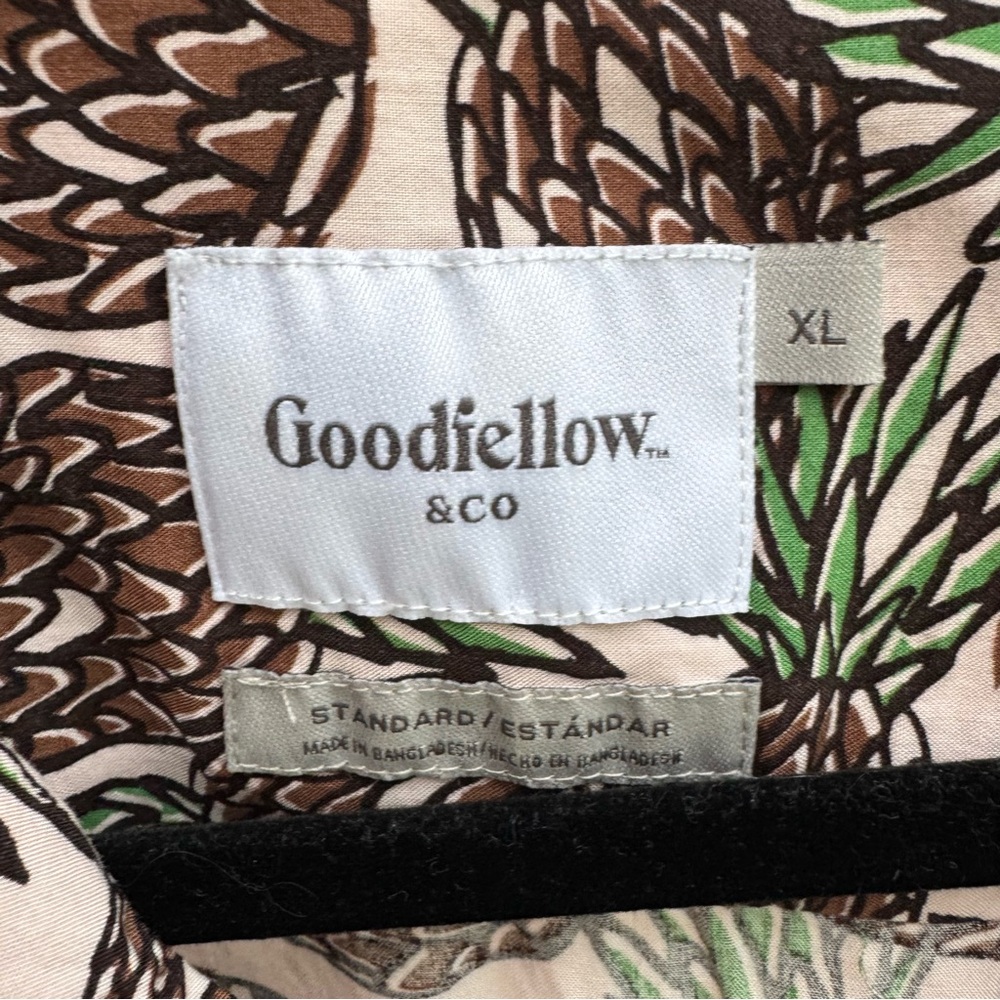 Goodfellow & Co Men’s Tropical Pineapple Casual Camp Collar Button Down Shirt XL - Picture 3 of 7